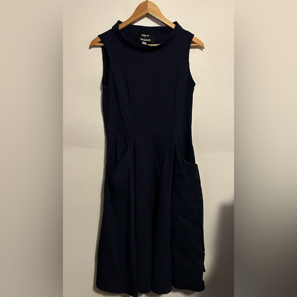 Collectif x ModCloth Navy Dress Women’s Size UK 16 XL, US 12